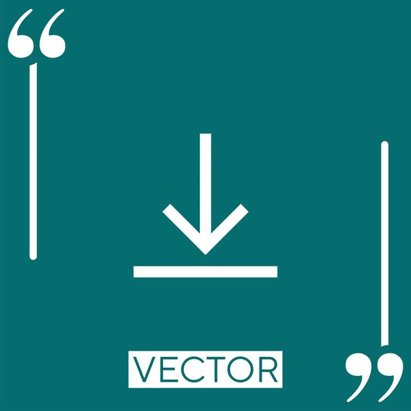 Ícone Vetor Download Ícone Linear Linha Encadeada Editável —  Vetores de Stock