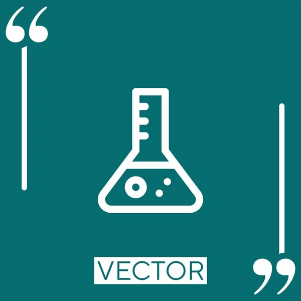 Wissenschaft Vektorsymbol Lineares Symbol Bearbeitbare Strichlinie — Stockvektor