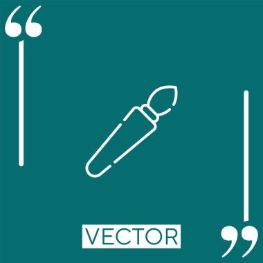 fırça vektör simgesi doğrusal simgesi. Düzenlenebilir okşanmış satır