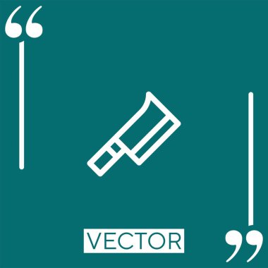 Satır vektör simgesi doğrusal simgesi. Düzenlenebilir vuruş çizgisi