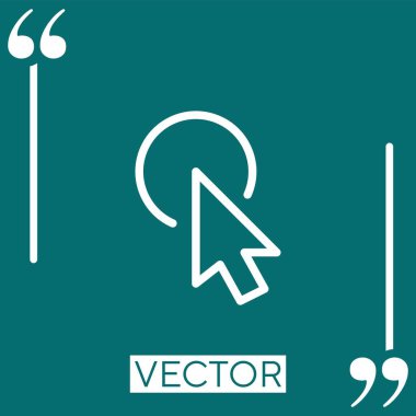 Vektör doğrusal simgesine tıklayın. Düzenlenebilir okşanmış satır