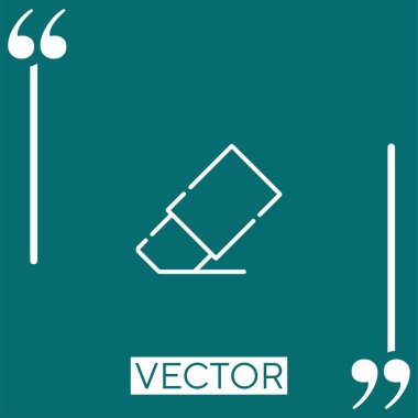 silgi vektör simgesi doğrusal simgesi. Düzenlenebilir okşanmış satır