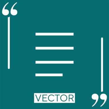 vektör simgesi doğrusal simgesini hizala. Düzenlenebilir vuruş çizgisi