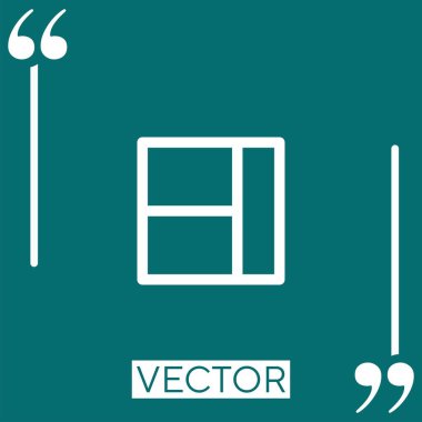 Düzen vektör simgesi doğrusal simgesi. Düzenlenebilir vuruş çizgisi