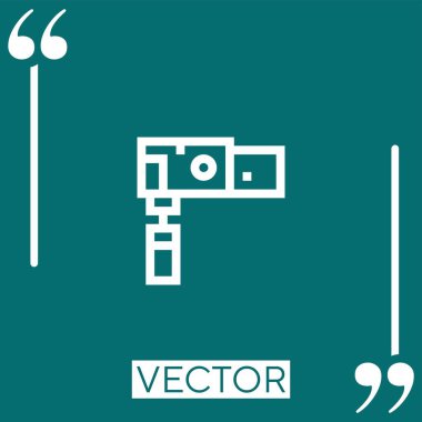 Kamera vektör simgesi doğrusal simgesi. Düzenlenebilir okşanmış satır