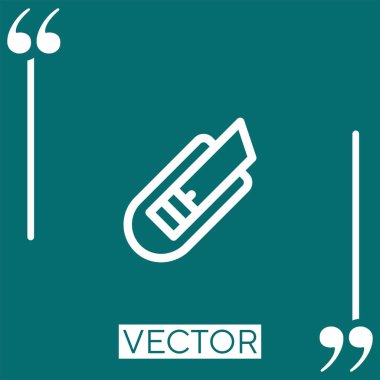 Kesici vektör simgesi doğrusal simgesi. Düzenlenebilir okşanmış satır