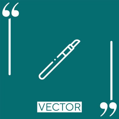 bıçak vektör simgesi doğrusal simgesi. Düzenlenebilir okşanmış satır