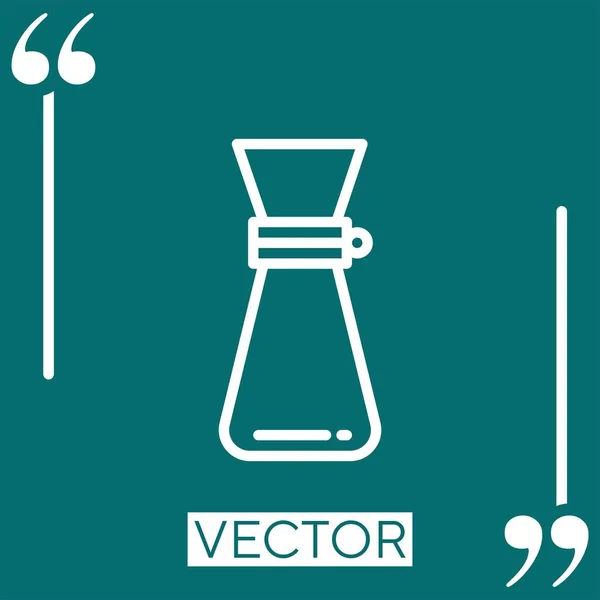 Chemex Vector Icon Icono Lineal Línea Acariciada Editable — Vector de stock