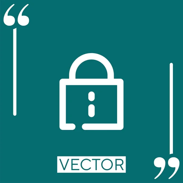 Lock Vector Icon Linear Icon Editable Stroke Line — Stock Vector
