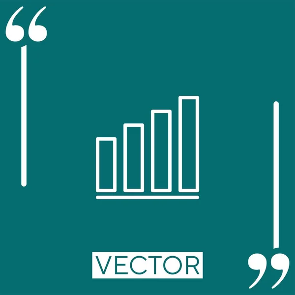 Gráfico Vector Icono Icono Lineal Línea Carrera Editable — Vector de stock