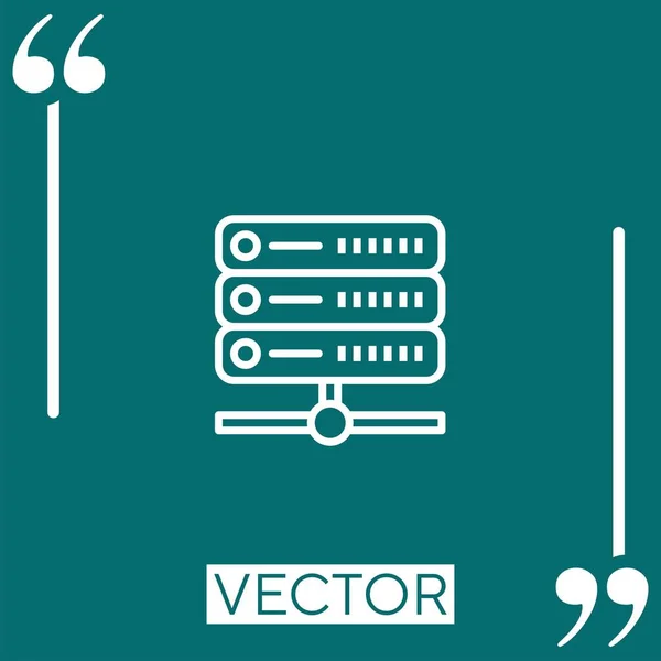 Ícone Vetor Rede Ícone Linear Linha Curso Editável — Vetor de Stock