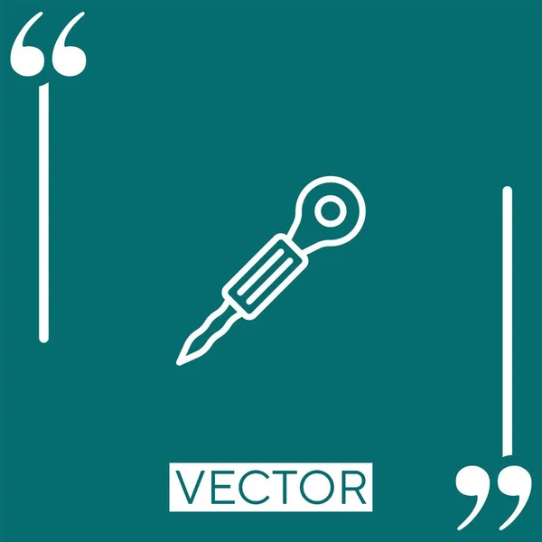 Lockenwickler Vektor Symbol Lineares Symbol Editierbare Strichlinie — Stockvektor