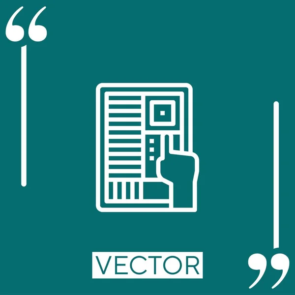 Puzzle Icono Del Vector Del Juego Icono Lineal Línea Carrera — Vector de stock