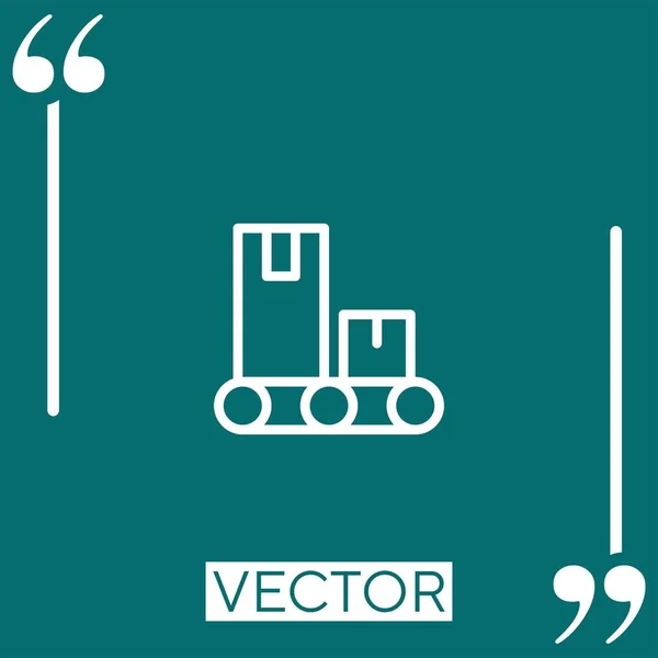 Доставка Вектор Значок Лінійний Значок Змінити Лінію Штрихування — стоковий вектор