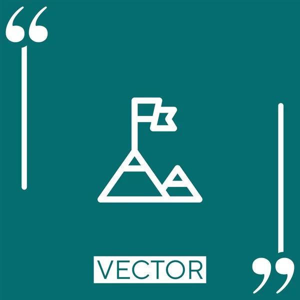 Objetivo Icono Vectorial Icono Lineal Línea Carrera Editable — Vector de stock