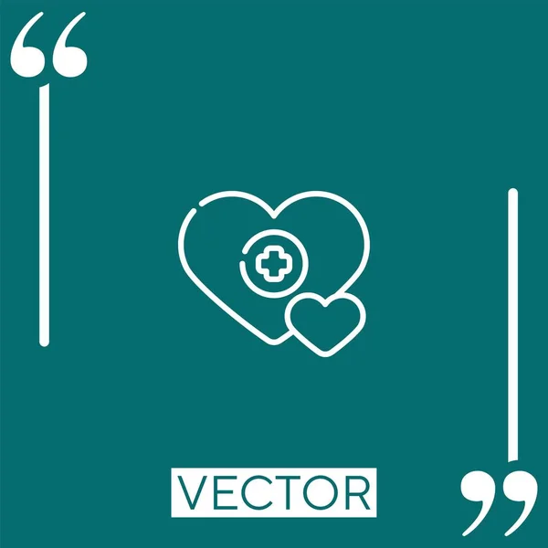 Icône Vectorielle Santé Icône Linéaire Ligne Course Modifiable — Image vectorielle