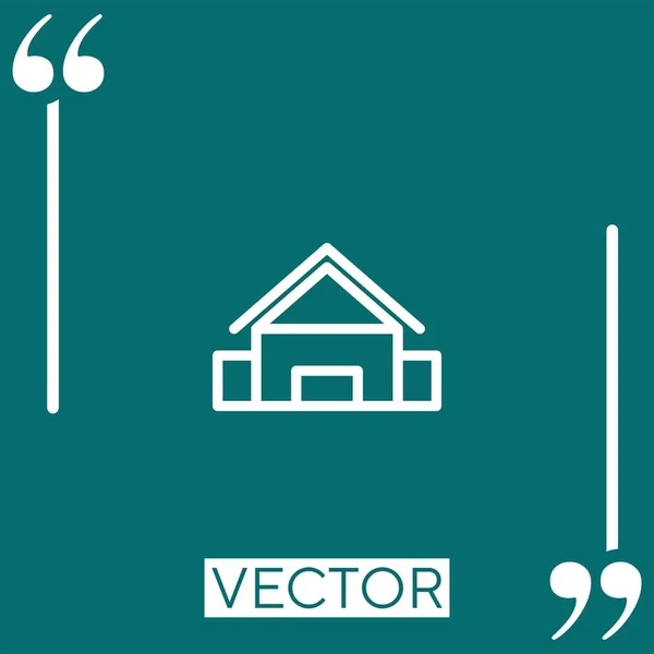 Maison Icône Vectorielle Icône Linéaire Ligne Course Modifiable — Image vectorielle