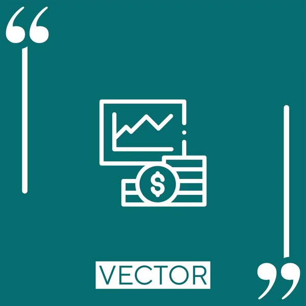 Aumentar Ícone Vetorial Ícone Linear Linha Curso Editável — Vetor de Stock