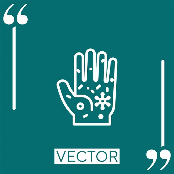 Icône Vectorielle Infection Icône Linéaire Ligne Course Modifiable — Image vectorielle