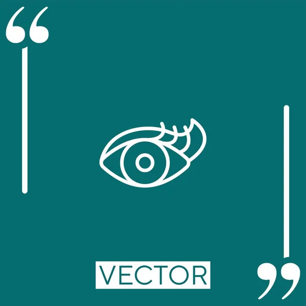 Make Vector Icon Icono Lineal Línea Carrera Editable — Vector de stock