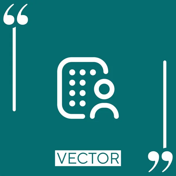 Kantoor Vector Icoon Lineair Icoon Aanpasbare Slaglijn — Stockvector