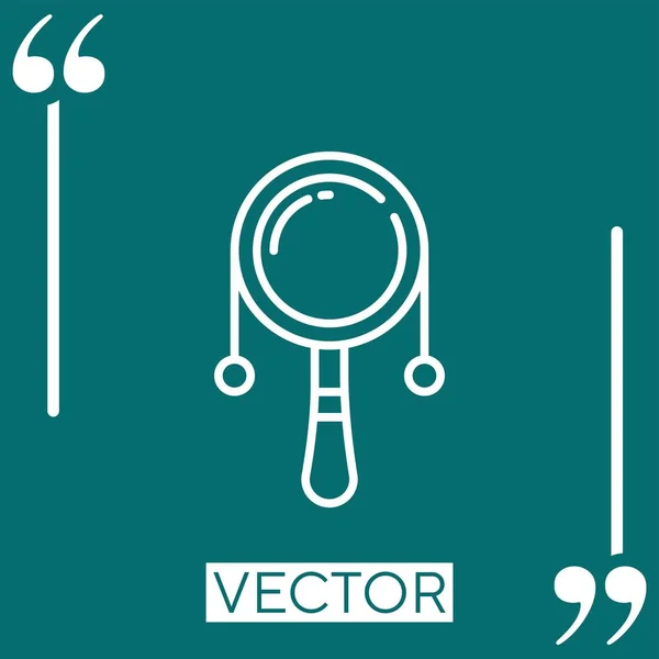 Rattle Vector Icon Icono Lineal Línea Carrera Editable — Vector de stock