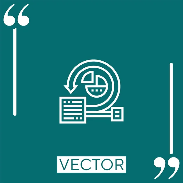 Scrum Vetor Ícone Ícone Linear Linha Curso Editável — Vetor de Stock