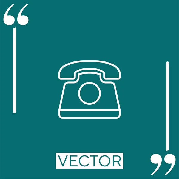 Telefon Vektor Symbol Lineares Symbol Editierbare Strichlinie — Stockvektor