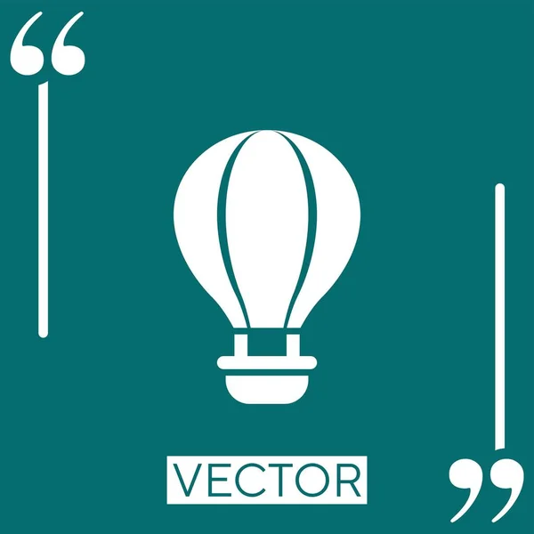 Иконка Вектора Воздушного Шара Редактируемая Линия Хода — стоковый вектор