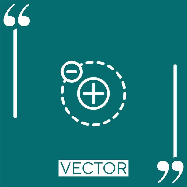 Ladungsvektorsymbol Lineares Symbol Editierbare Strichlinie — Stockvektor