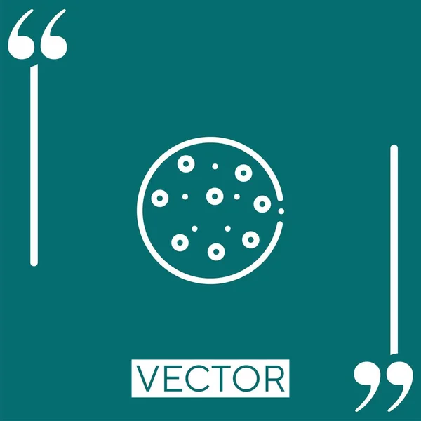Cookie Vector Icono Icono Lineal Línea Carrera Editable — Vector de stock