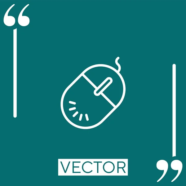 Icône Vectorielle Souris Icône Linéaire Ligne Course Modifiable — Image vectorielle