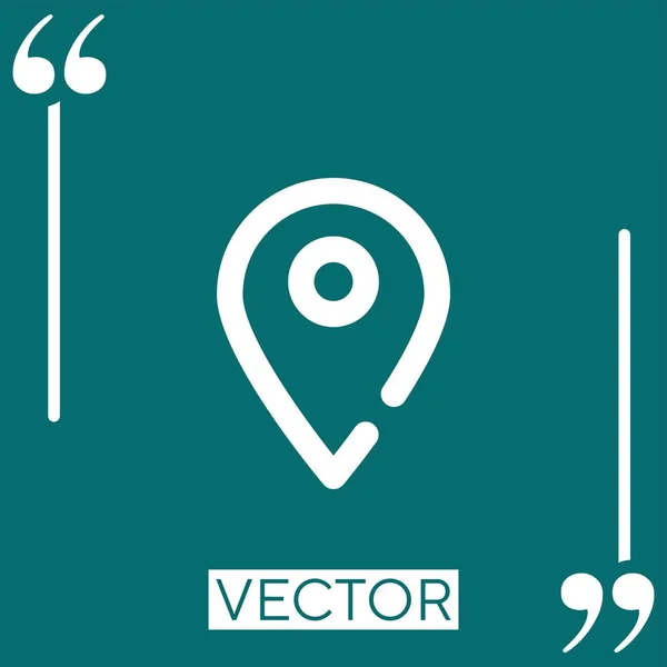 Icône Vectorielle Broche Icône Linéaire Ligne Course Modifiable — Image vectorielle