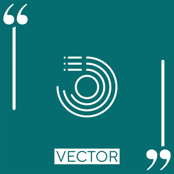 Diagrama Vector Icono Icono Lineal Línea Carrera Editable — Vector de stock