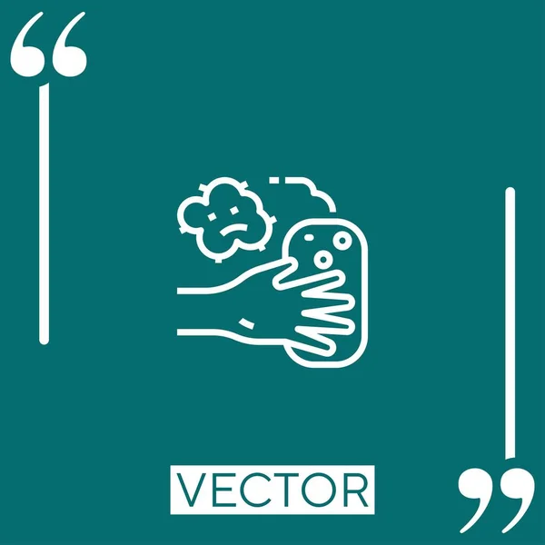 Wipe Vector Icon Icono Lineal Línea Acariciada Editable — Vector de stock