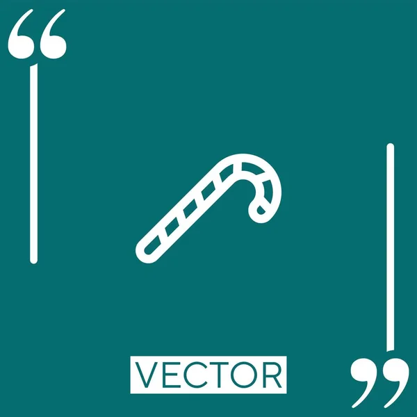 Zuckerstangen Vektor Symbol Lineares Symbol Bearbeitbare Strichlinie — Stockvektor