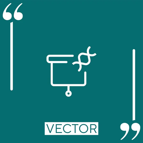 Clase Vector Icono Icono Lineal Línea Acariciada Editable — Vector de stock