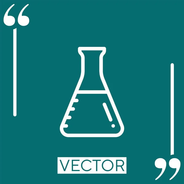 Flask Vector Icon Linear Icon Editable Stroke Line — Stock Vector
