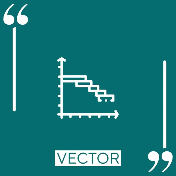 Gantt Diagrammvektorsymbol Lineares Symbol Bearbeitbare Strichlinie — Stockvektor