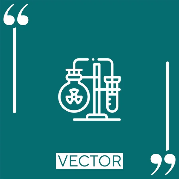 Laboratorio Vector Icono Icono Lineal Línea Acariciada Editable — Vector de stock