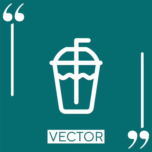 Limonade Vektor Symbol Lineares Symbol Bearbeitbare Strichlinie — Stockvektor