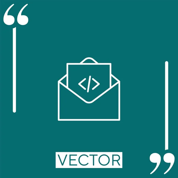 Icono Vector Correo Icono Lineal Línea Carrera Editable — Archivo Imágenes Vectoriales