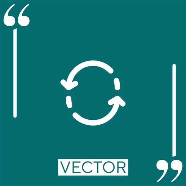 Reload Vector Icon Linear Icon Редактируемая Линия Хода — стоковый вектор