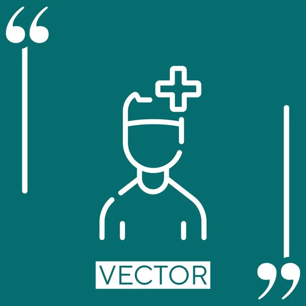 Usuario Vector Icono Icono Lineal Línea Acariciada Editable — Vector de stock