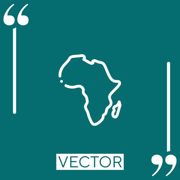 África Vector Icono Icono Lineal Línea Acariciada Editable — Vector de stock