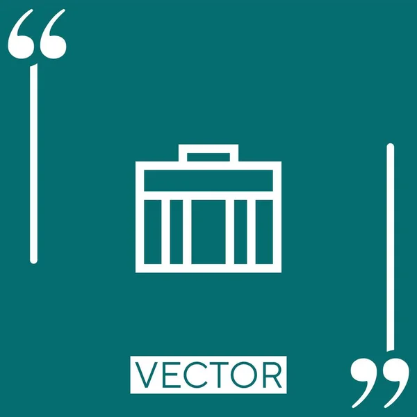 Icône Vectorielle Affaires Icône Linéaire Ligne Caressée Modifiable — Image vectorielle