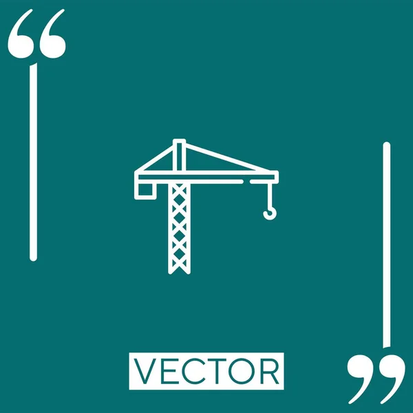 Grue Icône Vectorielle Icône Linéaire Ligne Caressée Modifiable — Image vectorielle