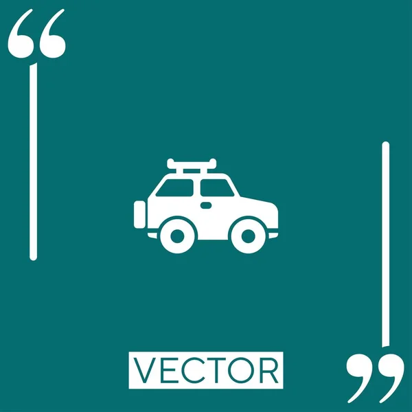 Road Vektor Ikon Lineáris Ikon Szerkeszthető Simított Vonal — Stock Vector