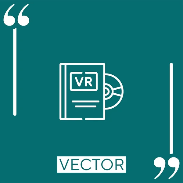 Icono Vector Disco Compacto Icono Lineal Línea Carrera Editable — Vector de stock
