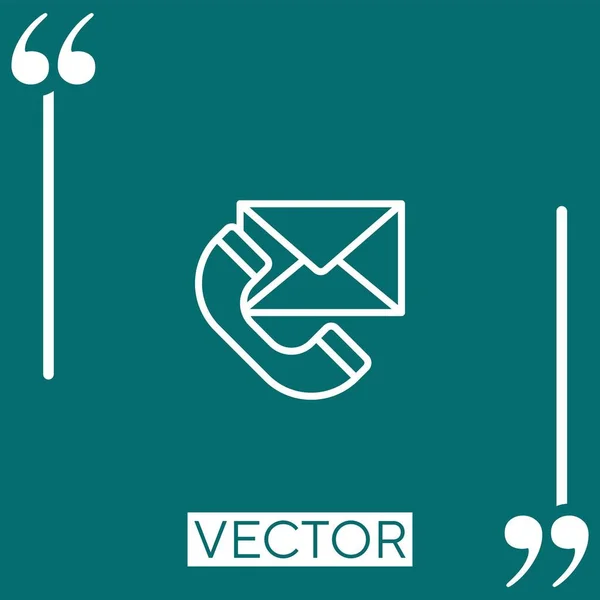 Vektor Symbol Aufrufen Lineares Symbol Editierbare Strichlinie — Stockvektor